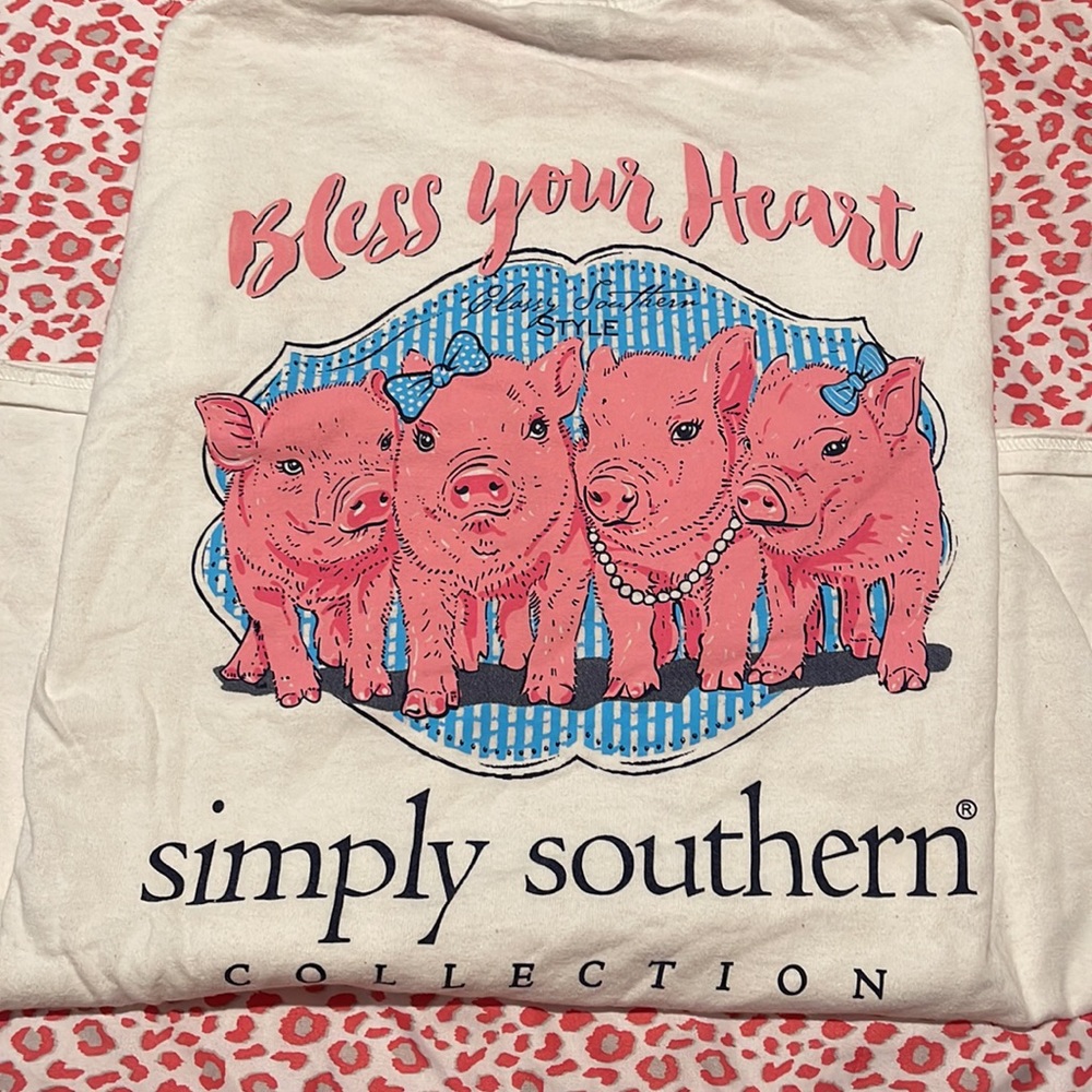 Simply Southern bless your heart pig long sleeve tshirt
